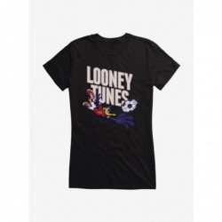 Exclusive Looney Tunes Daffy Duck Soccer Girls T-Shirt $7.37 T-Shirts