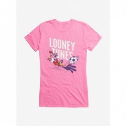 Exclusive Looney Tunes Daffy Duck Soccer Girls T-Shirt $7.37 T-Shirts