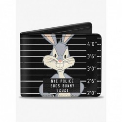 Bestselling Looney Tunes Bugs Bunny NYC Police Mug Shot Bifold Wallet $8.99 Wallets