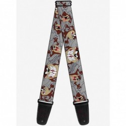 Absolute Discount Looney Tunes Tasmanian Devil Swirl Guitar Strap $9.96 Guitar Straps