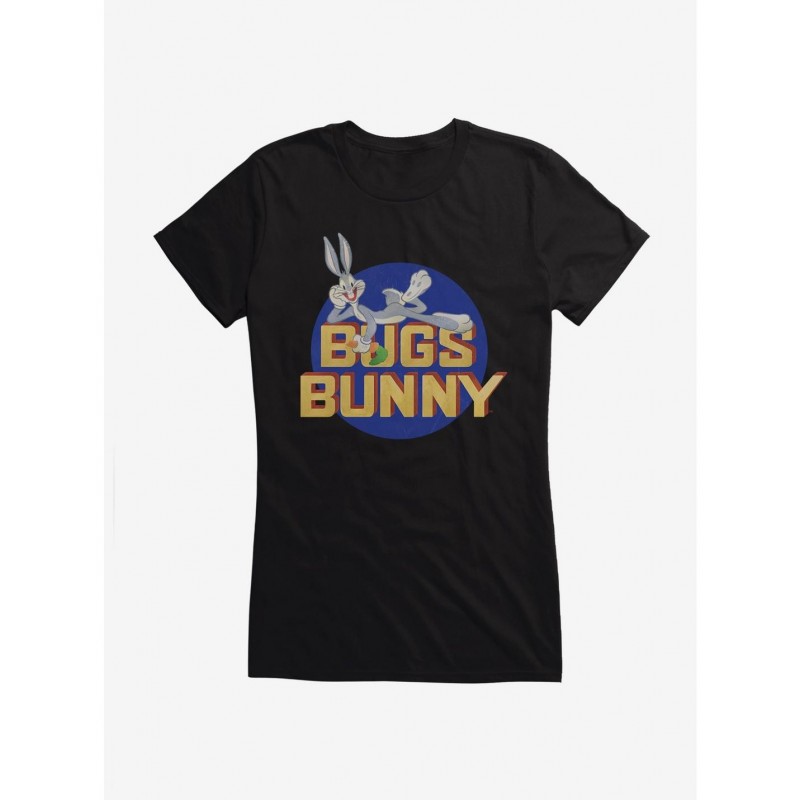 Flash Sale Looney Tunes Retro Bugs Bunny Icon Girls T-Shirt $7.37 T-Shirts