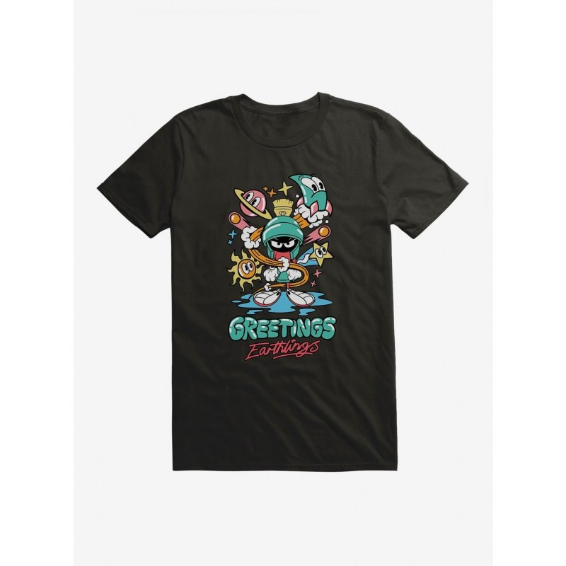 High Quality Looney Tunes Martian Greetings Earthlings T-Shirt $7.46 T-Shirts