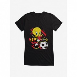 Huge Discount Looney Tunes Tweety Football Spain Girls T-Shirt $6.37 T-Shirts