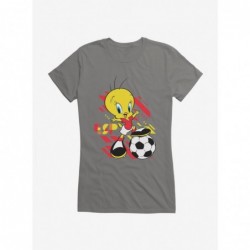 Huge Discount Looney Tunes Tweety Football Spain Girls T-Shirt $6.37 T-Shirts