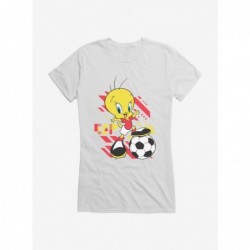 Huge Discount Looney Tunes Tweety Football Spain Girls T-Shirt $6.37 T-Shirts