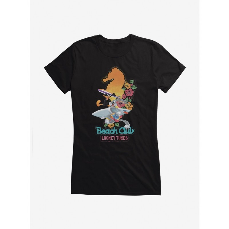 Wholesale Looney Tunes Daffy Bugs Beach Club Girls T-Shirt $6.77 T-Shirts