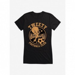 Hot Selling Looney Tunes Tweety Football Club Bronze Girls T-Shirt $9.36 T-Shirts