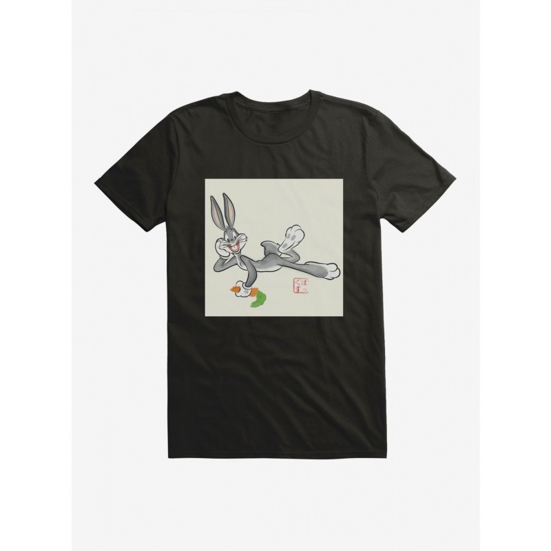 Premium Looney Tunes Snacking Bugs Bunny T-Shirt $6.88 T-Shirts