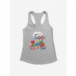 Seasonal Sale Looney Tunes Bugs Bunny, Tweety Bird And Daffy Duck Looking Good In Christmas Sweaters Girls Tank $9.36 Tanks