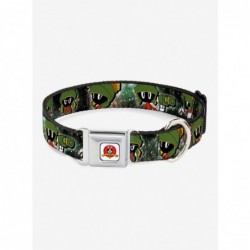 Exclusive Price Looney Tunes Marvin The Martian Galaxy Seatbelt Buckle Dog Collar $8.47 Pet Collars