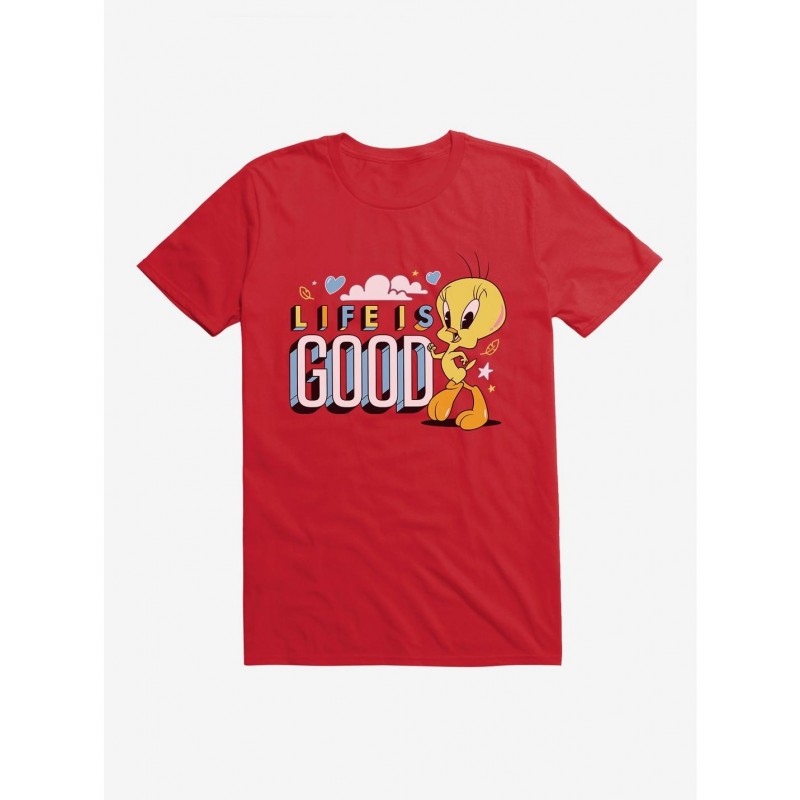 Clearance Looney Tunes Tweety Life Is Good T-Shirt $7.84 T-Shirts