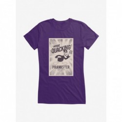 New Arrival Looney Tunes Retro Daffy Wise Quacking Prankster Girls T-Shirt $7.57 T-Shirts