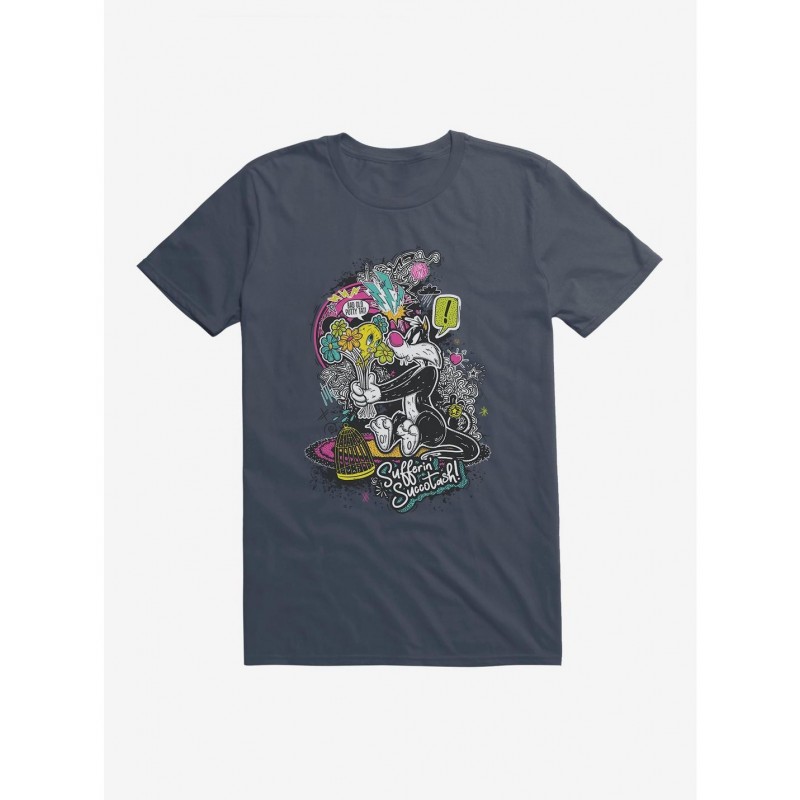 Trendy Looney Tunes Sufferin' Succotash! Doodle T-Shirt $8.80 T-Shirts