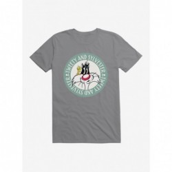 Premium Looney Tunes Tweety And Sylvester Badge T-Shirt $7.07 T-Shirts