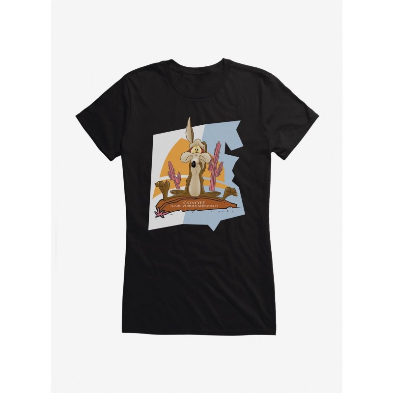 Huge Discount Looney Tunes Wile E. Coyote Defeat Girls T-Shirt $7.57 T-Shirts