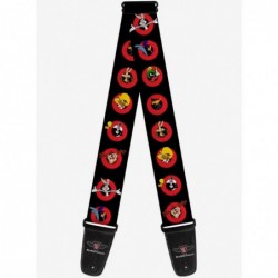 Clearance Looney Tunes Characters Bullseye Pose Guitar Strap $10.46 Guitar Straps