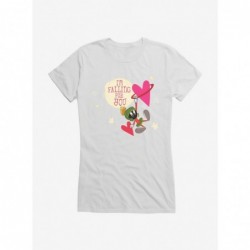 Huge Discount Looney Tunes Marvin The Martian Falling For You Girls T-Shirt $8.37 T-Shirts