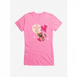 Huge Discount Looney Tunes Marvin The Martian Falling For You Girls T-Shirt $8.37 T-Shirts