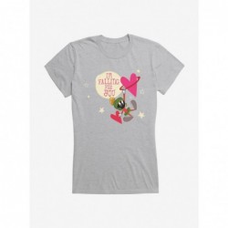 Huge Discount Looney Tunes Marvin The Martian Falling For You Girls T-Shirt $8.37 T-Shirts