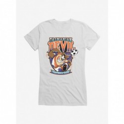 Limited Time Special Looney Tunes Tasmanian Devil Football Girls T-Shirt $7.97 T-Shirts