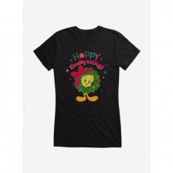 Cheap Sale Looney Tunes Holiday Happy Everything Girls T-Shirt $9.36 T-Shirts