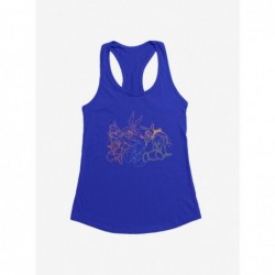 Huge Discount Looney Tunes Characters Sketch Bugs, Tweety, Sylvester, Porky, Coyote And Daffy Girls Tank $6.37 Tanks