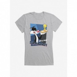 Pre-sale Discount Looney Tunes Sylvester Tweety Play Sandwich Girls T-Shirt $9.16 T-Shirts