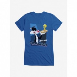 Pre-sale Discount Looney Tunes Sylvester Tweety Play Sandwich Girls T-Shirt $9.16 T-Shirts