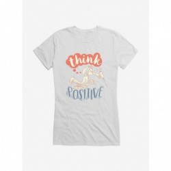 Bestselling Looney Tunes Think Positive Girls T-Shirt $6.77 T-Shirts