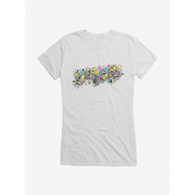 Sale Item Looney Tunes Tweety Colorful Doodle Girls T-Shirt $8.96 T-Shirts