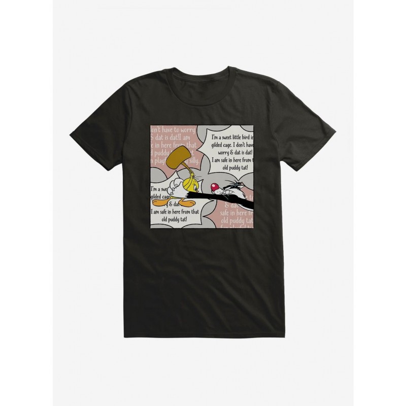 Unique Looney Tunes Tweety Bird In A Gilded Cage T-Shirt $6.69 T-Shirts