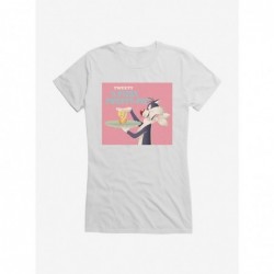 Big Sale Looney Tunes A Pizza Tweety Pie Girls T-Shirt $7.37 T-Shirts