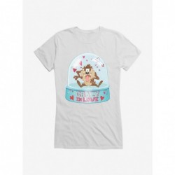 Exclusive Price Looney Tunes Taz Crazy In Love Snow Globe Girls T-Shirt $6.97 T-Shirts