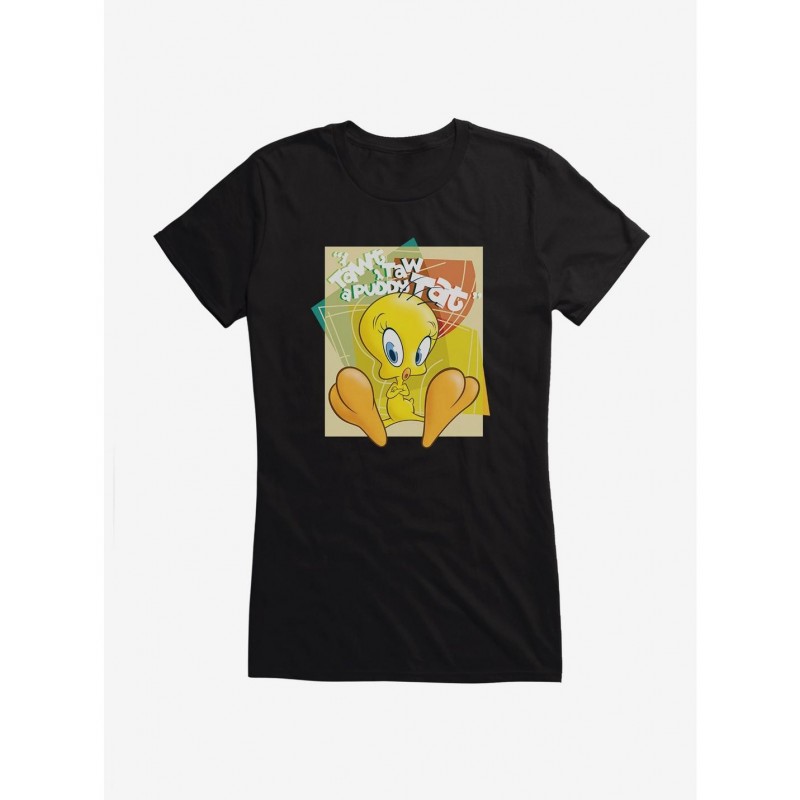 Clearance Looney Tunes Tweety Bird Taw A Puddy Tat Girls T-Shirt $6.97 T-Shirts