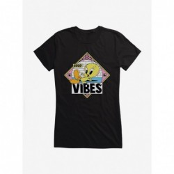 Trendy Looney Tunes Tweety Good Vibes Girls T-Shirt $7.57 T-Shirts