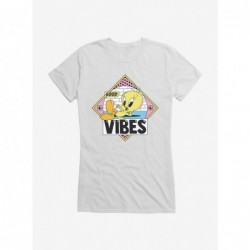 Trendy Looney Tunes Tweety Good Vibes Girls T-Shirt $7.57 T-Shirts