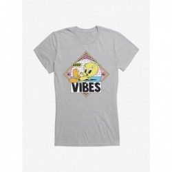 Trendy Looney Tunes Tweety Good Vibes Girls T-Shirt $7.57 T-Shirts