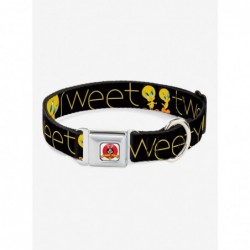 Big Sale Looney Tunes Tweety Bird Cute And Sweet Seatbelt Buckle Dog Collar $10.46 Pet Collars