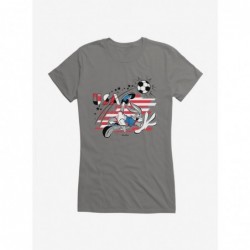 Pre-sale Discount Looney Tunes Bugs Bunny Football America Girls T-Shirt $5.98 T-Shirts