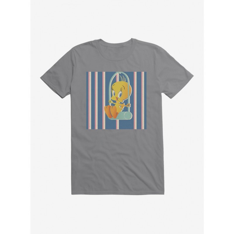 Discount Looney Tunes Caged Swinging Tweety T-Shirt $7.46 T-Shirts