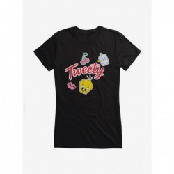 Big Sale Looney Tunes Cherry Kiss Tweety Girls T-Shirt $6.18 T-Shirts