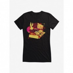 Exclusive Looney Tunes Wiley Coyote Bunny Collage Girls T-Shirt $8.17 T-Shirts