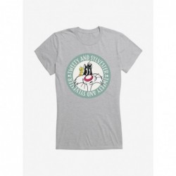 Flash Deal Looney Tunes Tweety And Sylvester Badge Girls T-Shirt $6.77 T-Shirts