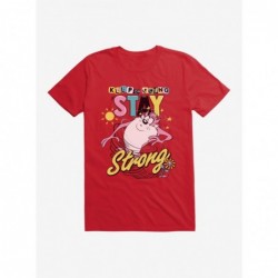 Festival Price Looney Tunes Taz Stay Strong T-Shirt $5.74 T-Shirts