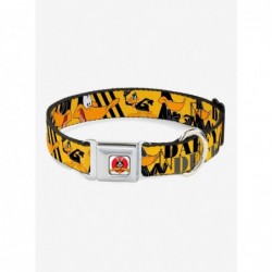 Big Sale Looney Tunes Daffy Duck Poses Seatbelt Buckle Dog Collar $11.21 Pet Collars