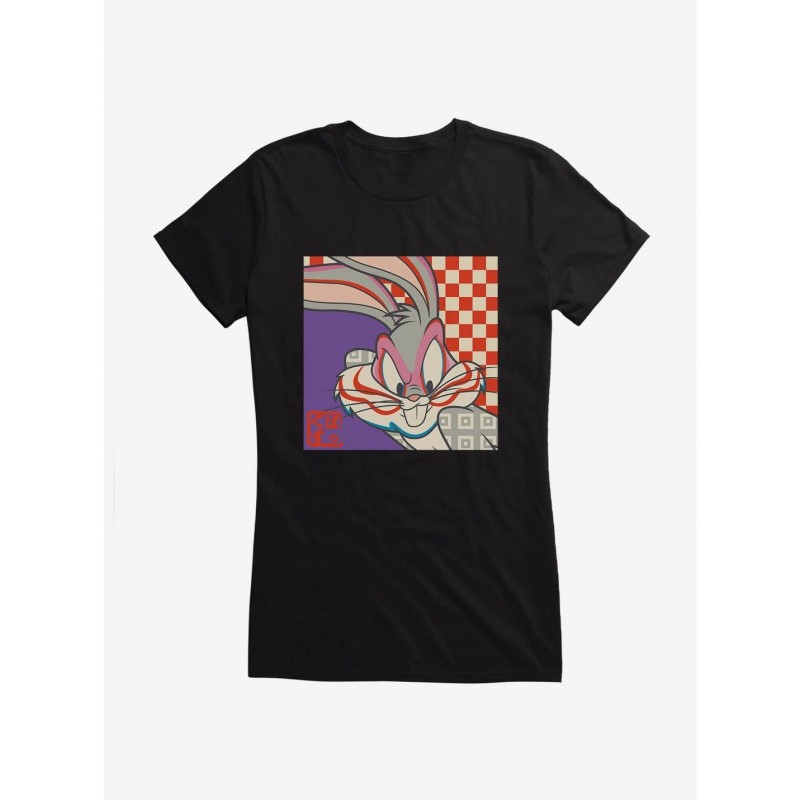 New Arrival Looney Tunes Bugs Bunny Checkers Girls T-Shirt $6.77 T-Shirts