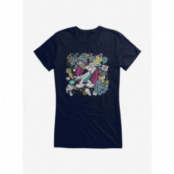 Discount Sale Looney Tunes Bugs Bunny What's Up Doc Doodle Girls T-Shirt $6.18 T-Shirts