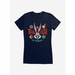 Huge Discount Looney Tunes Bugs Bunny Be Positive Girls T-Shirt $7.97 T-Shirts