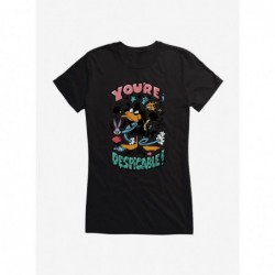 Cheap Sale Looney Tunes Daffy Duck Despicable Girls T-Shirt $9.16 T-Shirts