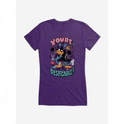 Cheap Sale Looney Tunes Daffy Duck Despicable Girls T-Shirt $9.16 T-Shirts